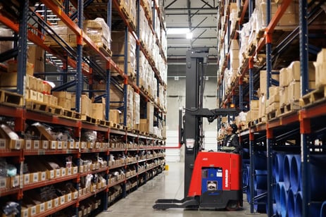 Forklift in Warehouse