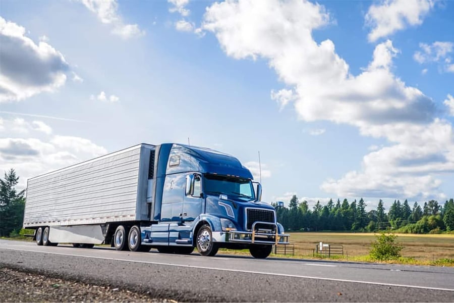 truck on road